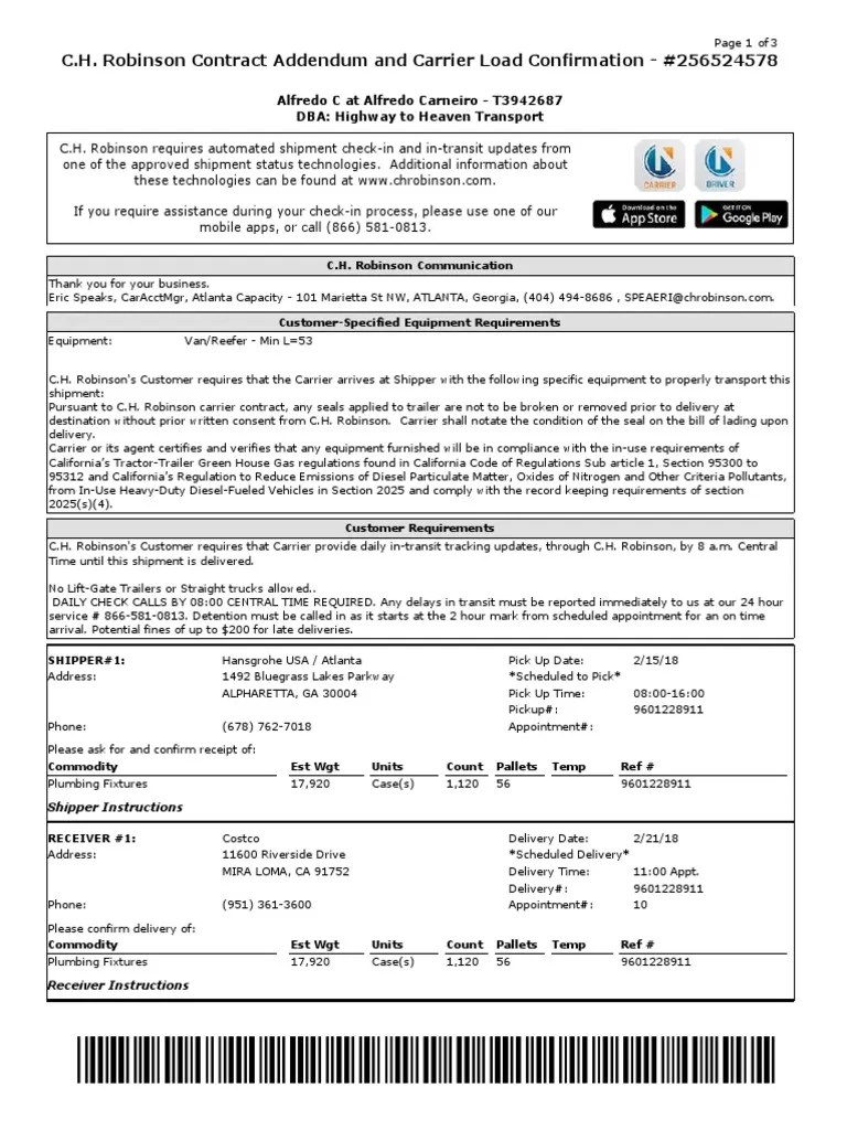 doc634420393(2) Cargo Invoice