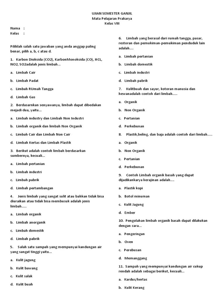 Sebutkan Jenis Jenis Limbah Berdasarkan Sumbernya - Berbagai Jenis Itu