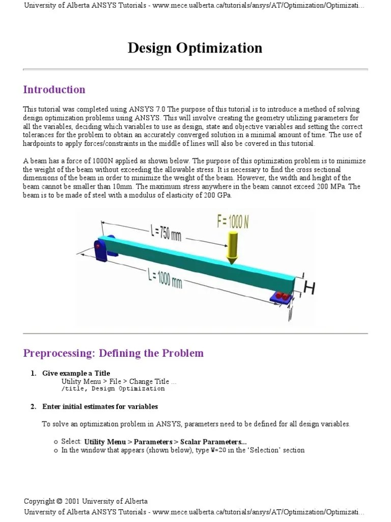 2 Design Optimization Mathematical Optimization Engineering Tolerance