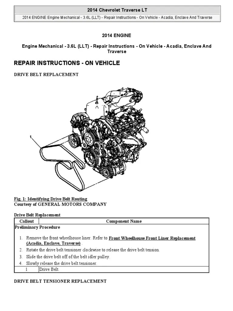 2014 Traverse Serpentine Belt Diagram - diagramwirings