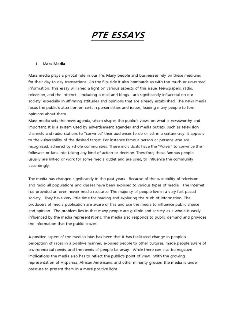 🐈 Mass media pte essay. Mass media essay pte. 20190222