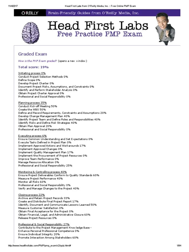 Head First Labs Examen 200 Questions PDF Project Management Risk