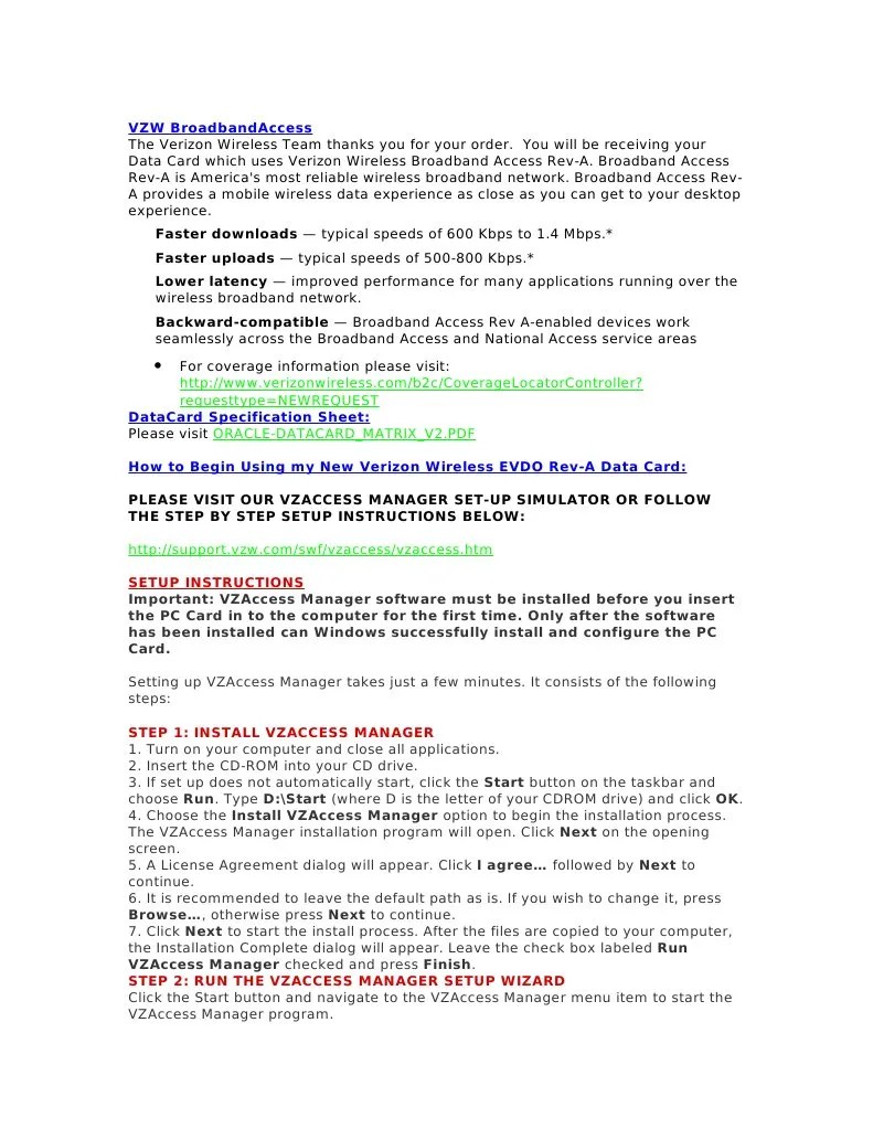 ORACLE DataCard Support PDF Personal Computers Access