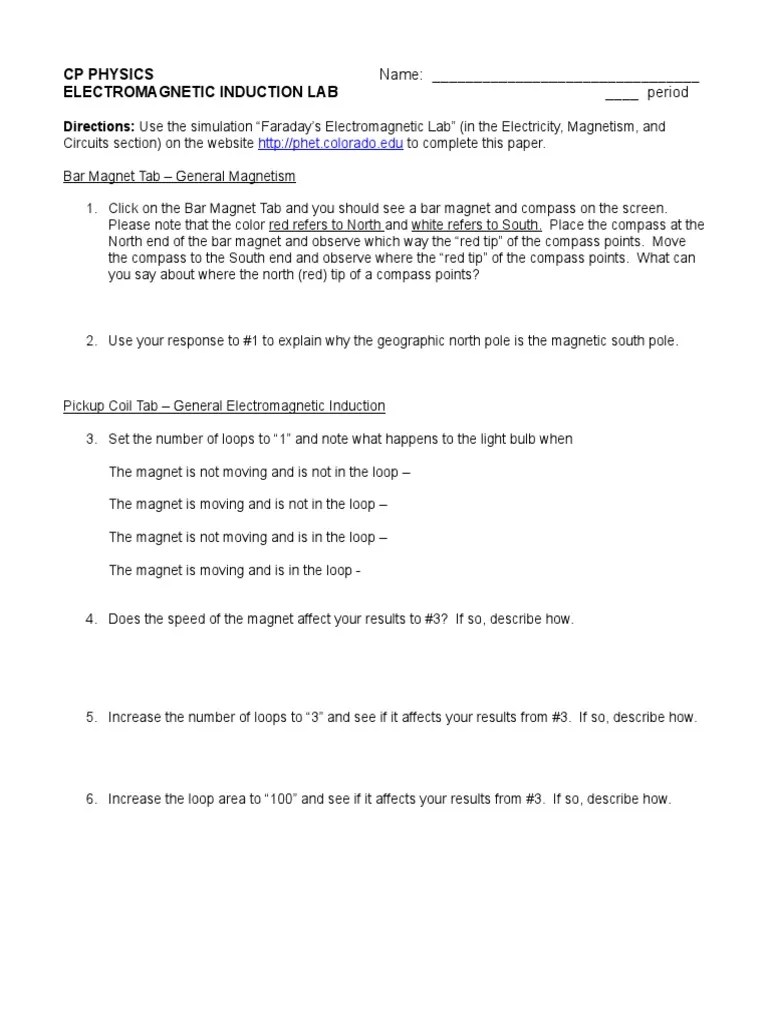 Phet Induction Lab PDF