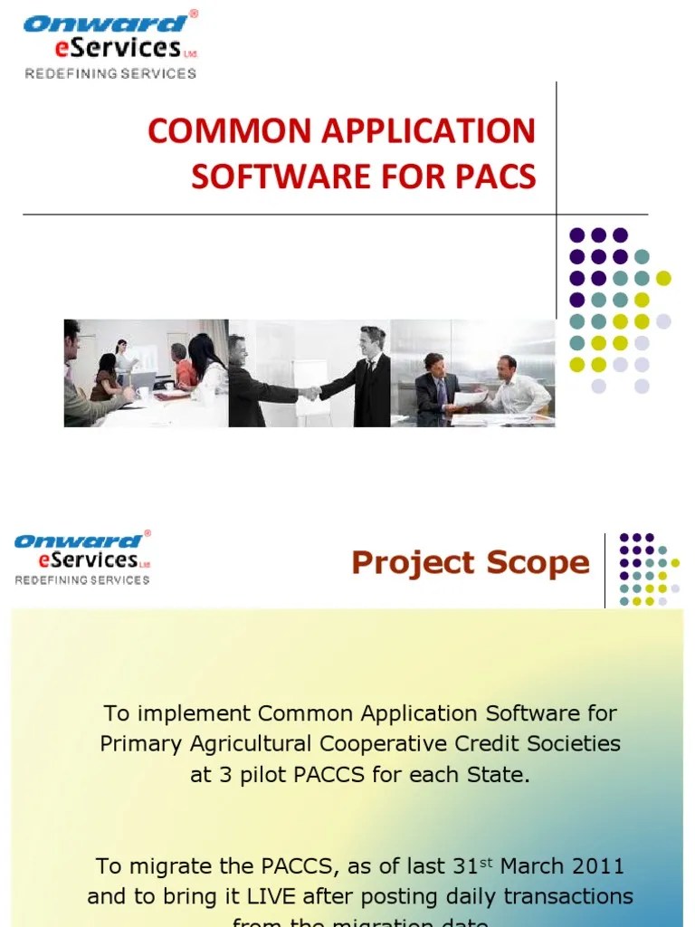 Common Application Software for Pacs Nov 2016