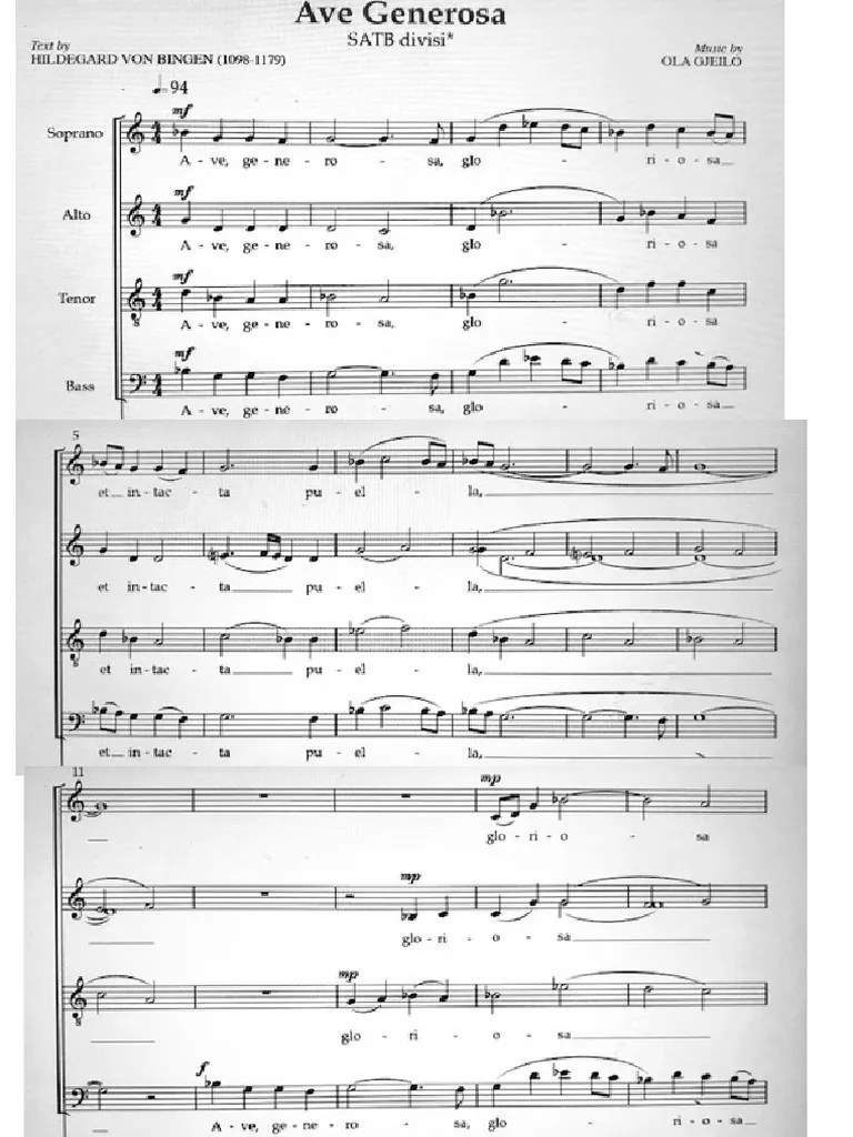 Ave Generosa Ola Gjeilo | PDF