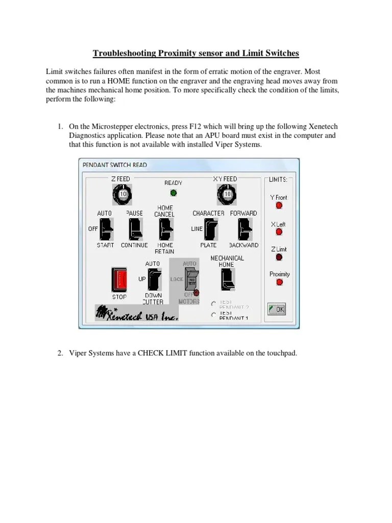 Troubleshooting Proximity Sensor and Limit Switches PDF