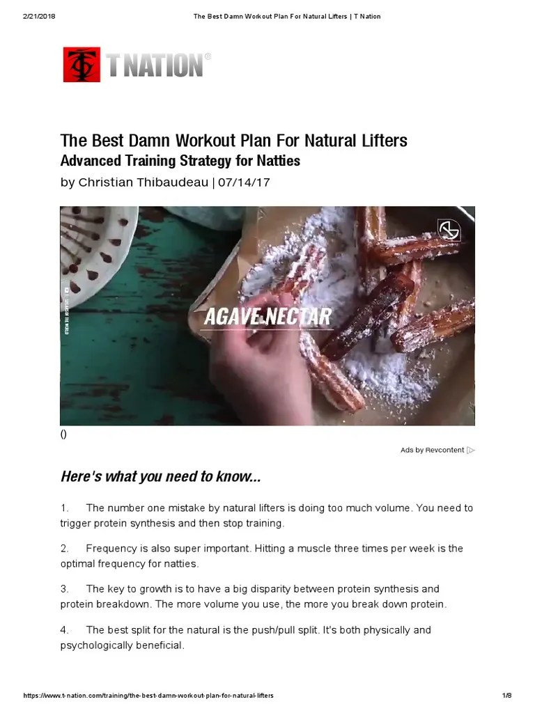The Best Damn Workout Plan for Natural Lifters _ T Nation Physical