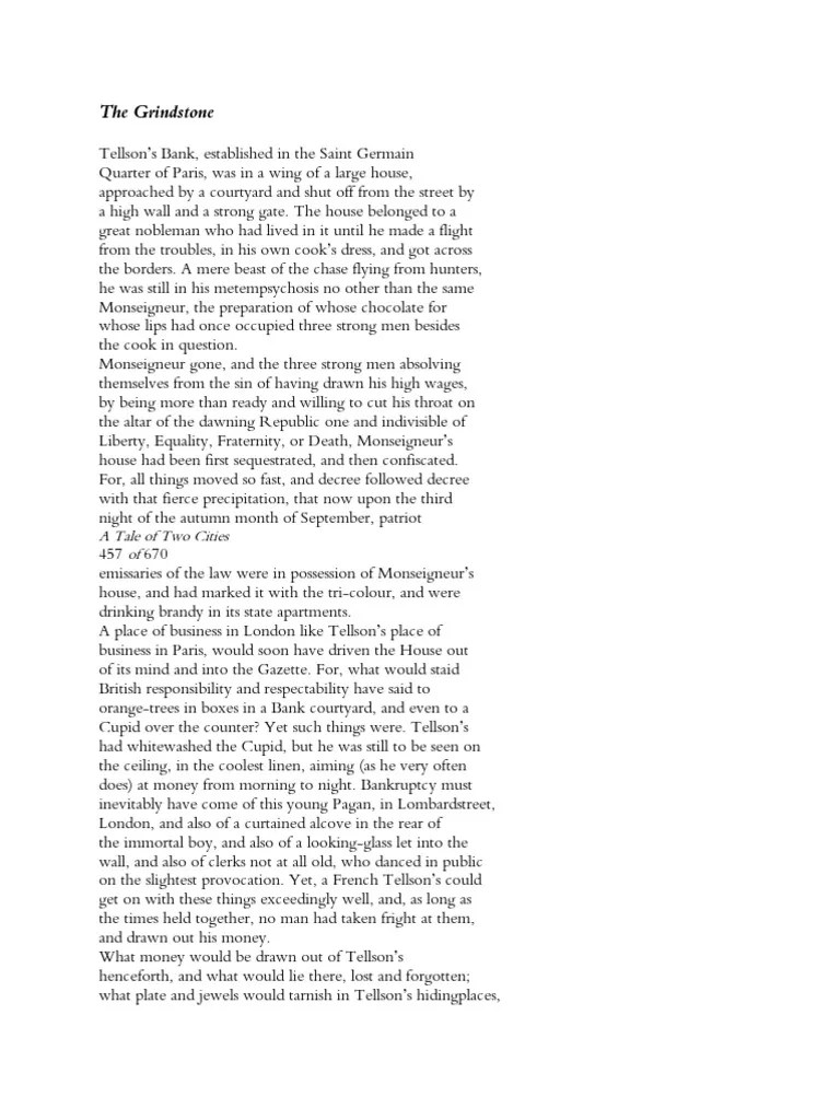 The Grindstone A Tale of Two Cities of PDF A Tale Of Two Cities
