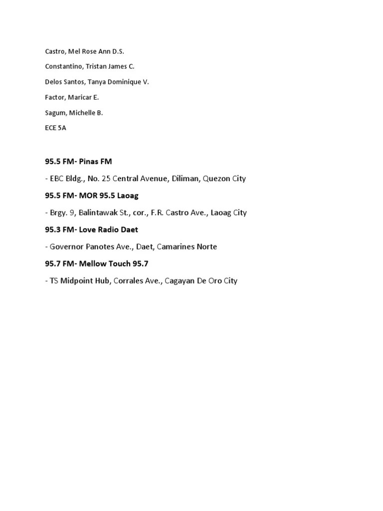 Broadcasting FM Stations PDF