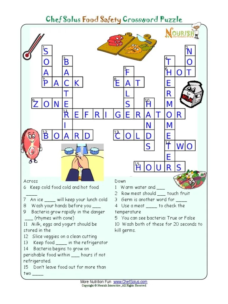 Crossword-Puzzle Healthy Answer Pdf | Pdf