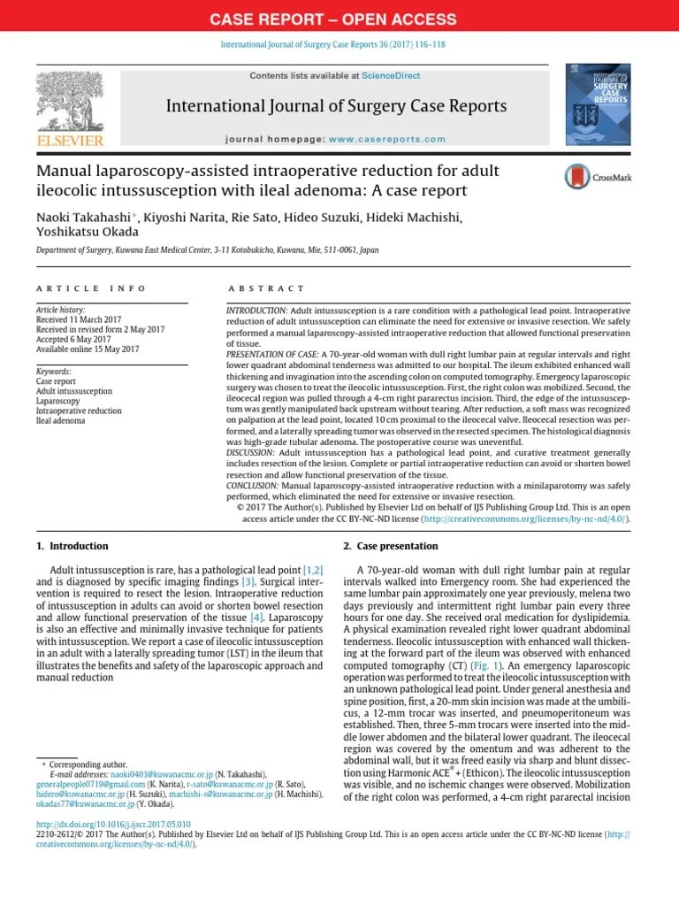 International Journal of Surgery Case Reports PDF Surgery