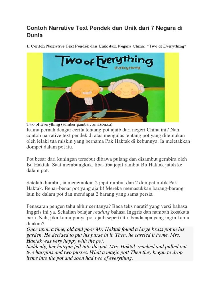 Contoh Teks Narrative Bahasa Indonesia