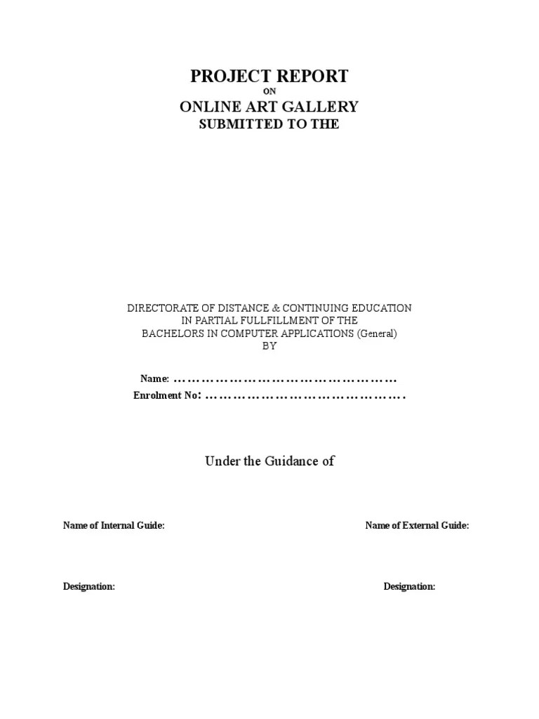 Online Art Gallery Project Report PDF Windows 7 Operating System