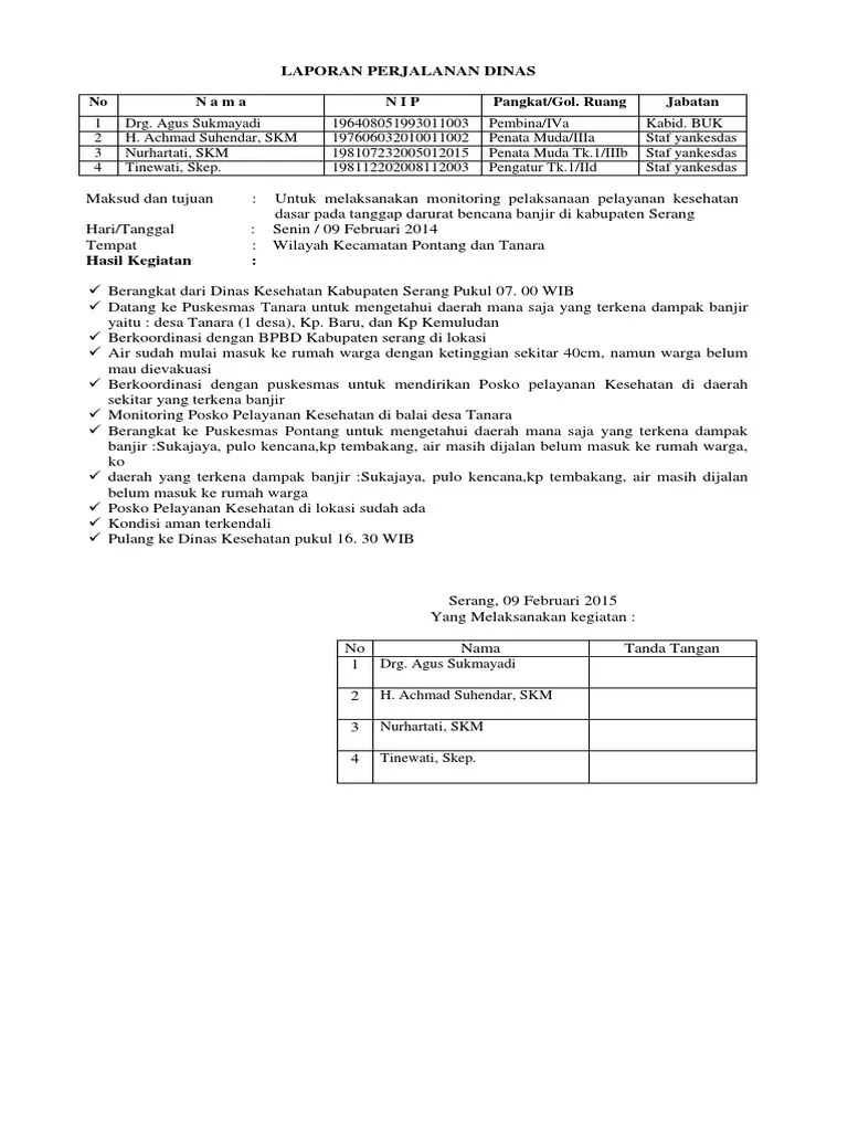 LAPORAN PERJALANAN DINAS