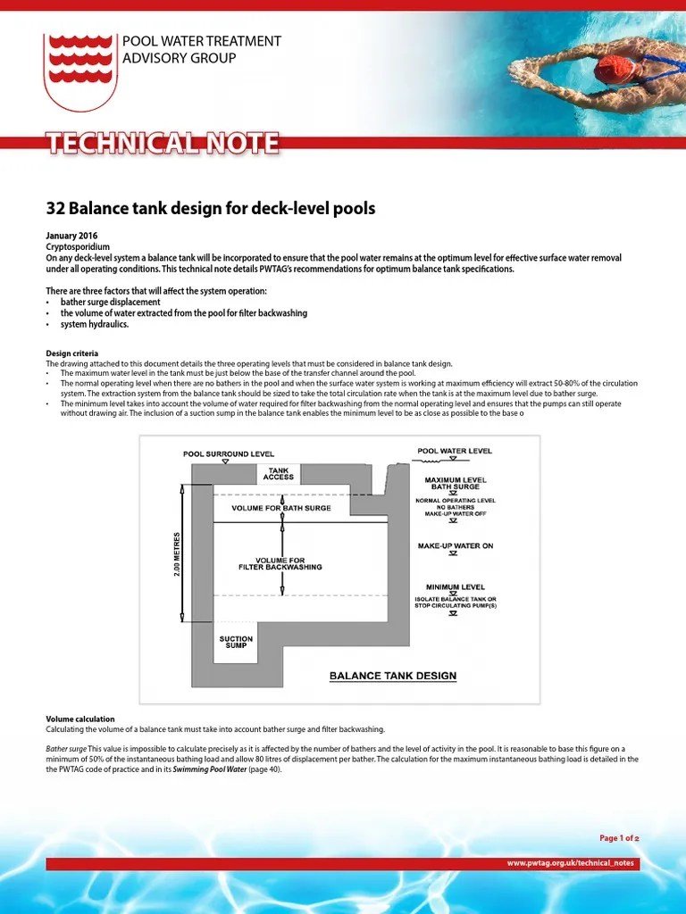 32 Balance Tank Design For Deck Level Pools PDF Swimming Pool Tanks