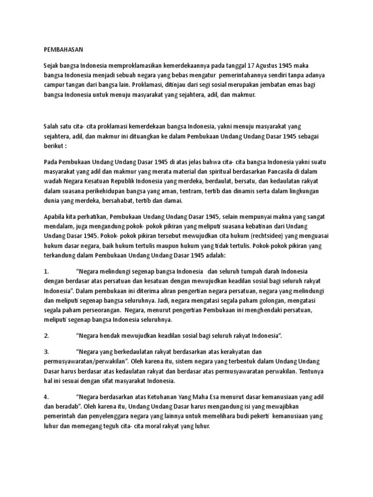 Pancasila Sebagai Cita Cita Dan Tujuan Nasional | PDF