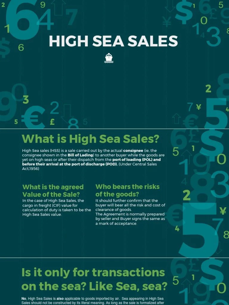 High Sea Sales Bill Of Lading Invoice