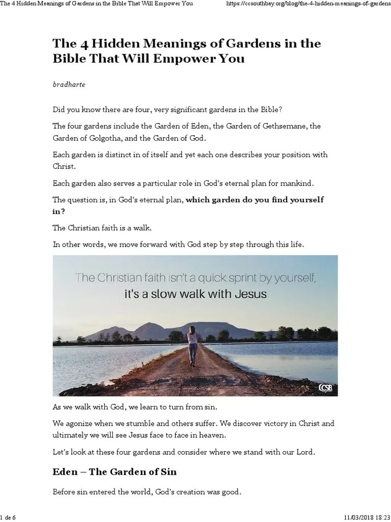 The 4 Hidden Meanings of Gardens in The Bible That Will Empower You