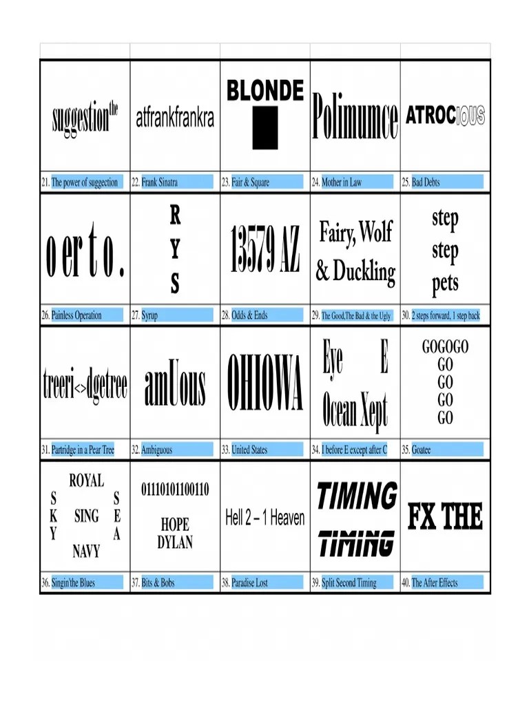 Well we've solved all the possible levels to bring you this full walkthrough game guide to help you solve each and every pack and level. Dingbats Answers