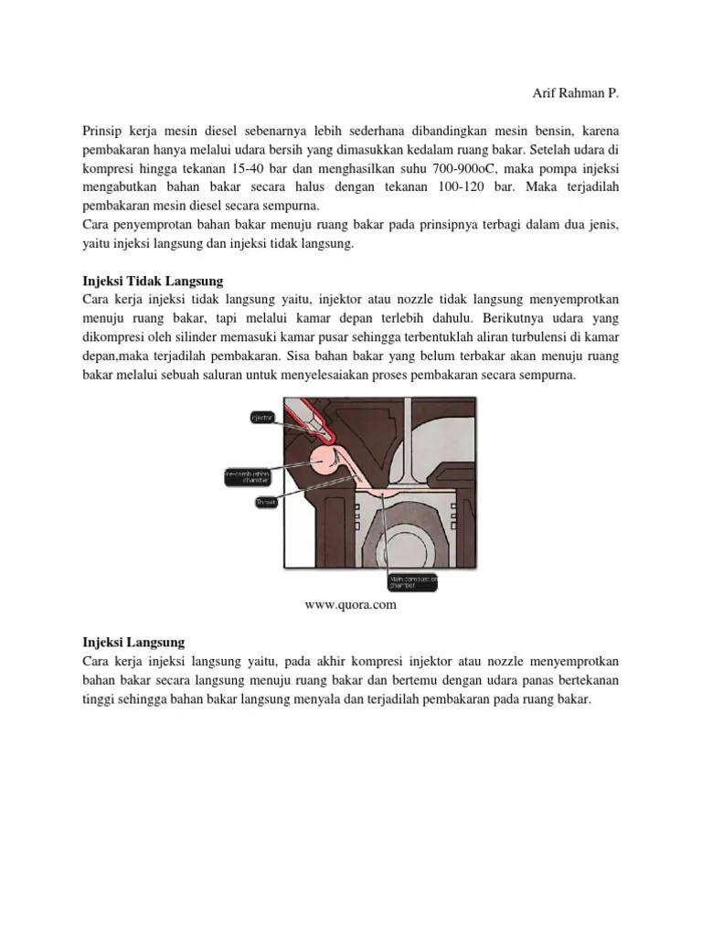 Gambar Aliran Bahan Bakar Diesel Common Rail Sekilas Bahan