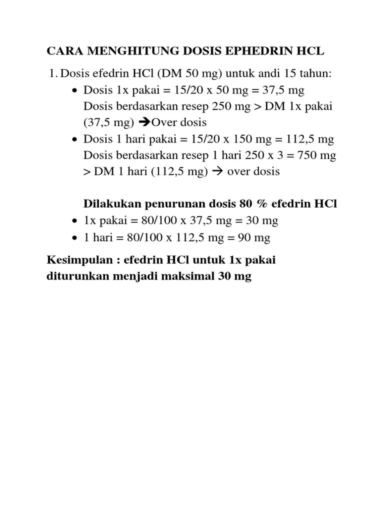 Ephedrin HCL | PDF