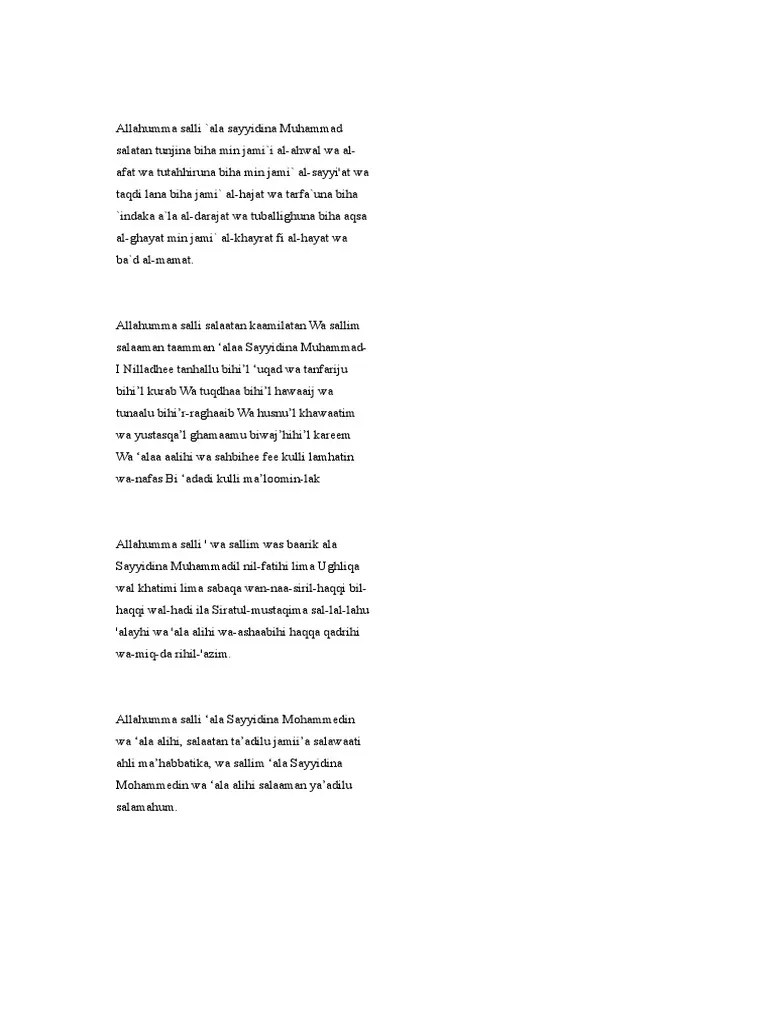 Allahumma Salli | PDF