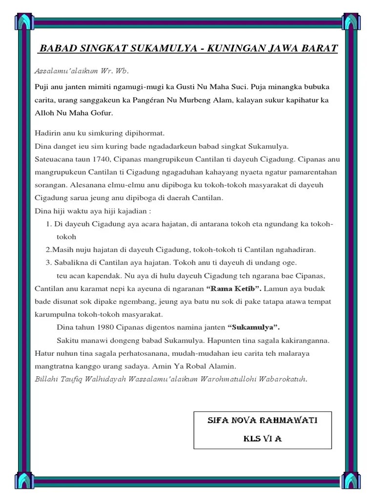 16 Contoh Bubuka Makalah Basa Sunda