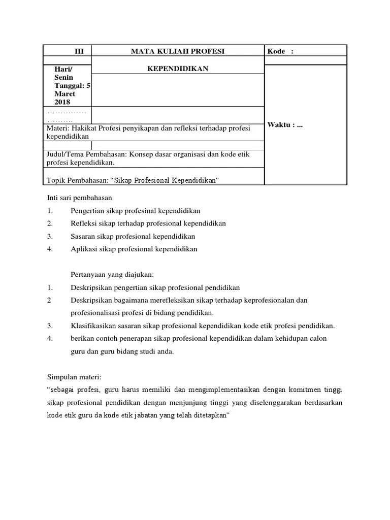 Pertanyaan Tentang Kode Etik Profesi Guru - Seputaran Guru