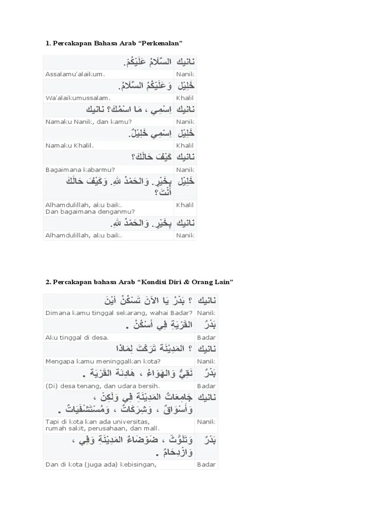 Mata Kuliah Bahasa Arab | PDF | Bahasa-bahasa-bahasa di Asia Tenggara |  Indonesia