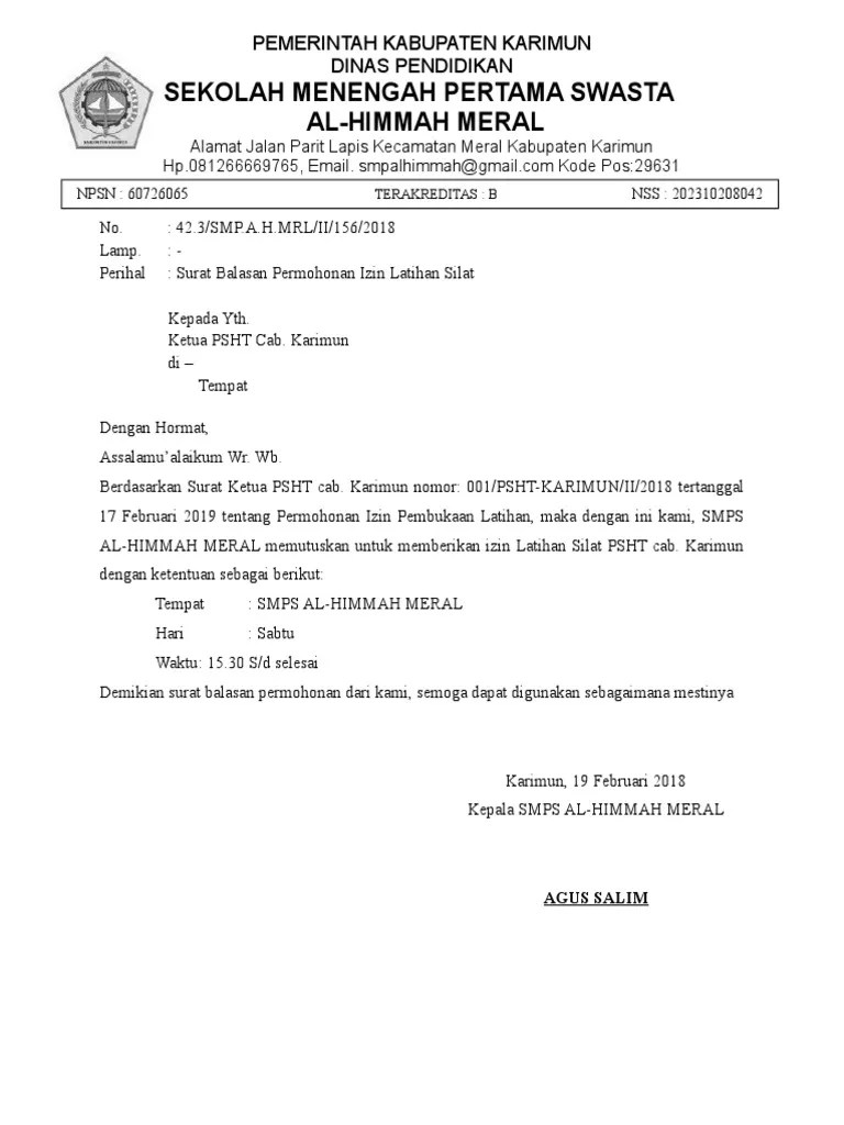 Surat Izin Silat | PDF