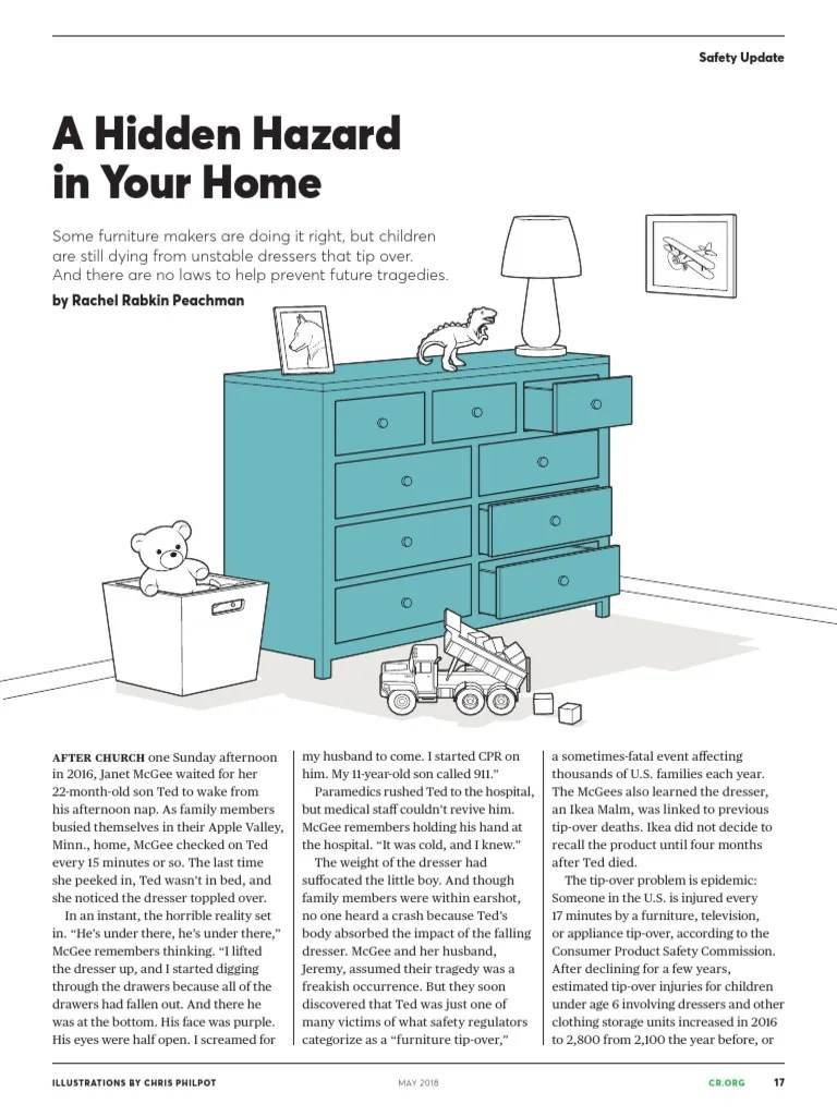 Consumer Reports Furniture Tip Over Tests Download Free PDF Chest