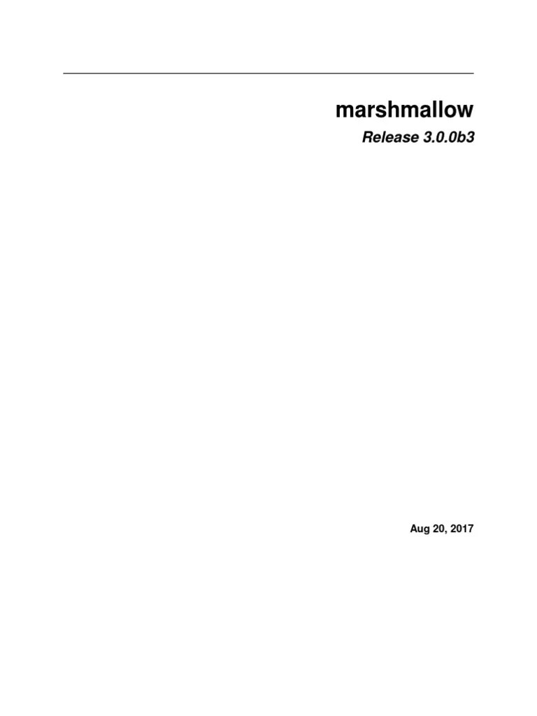 Marshmallow PDF Xml Schema Parameter Programming)