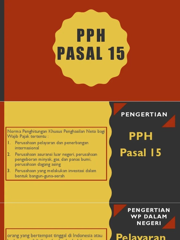 Ppt Pph Pasal 15