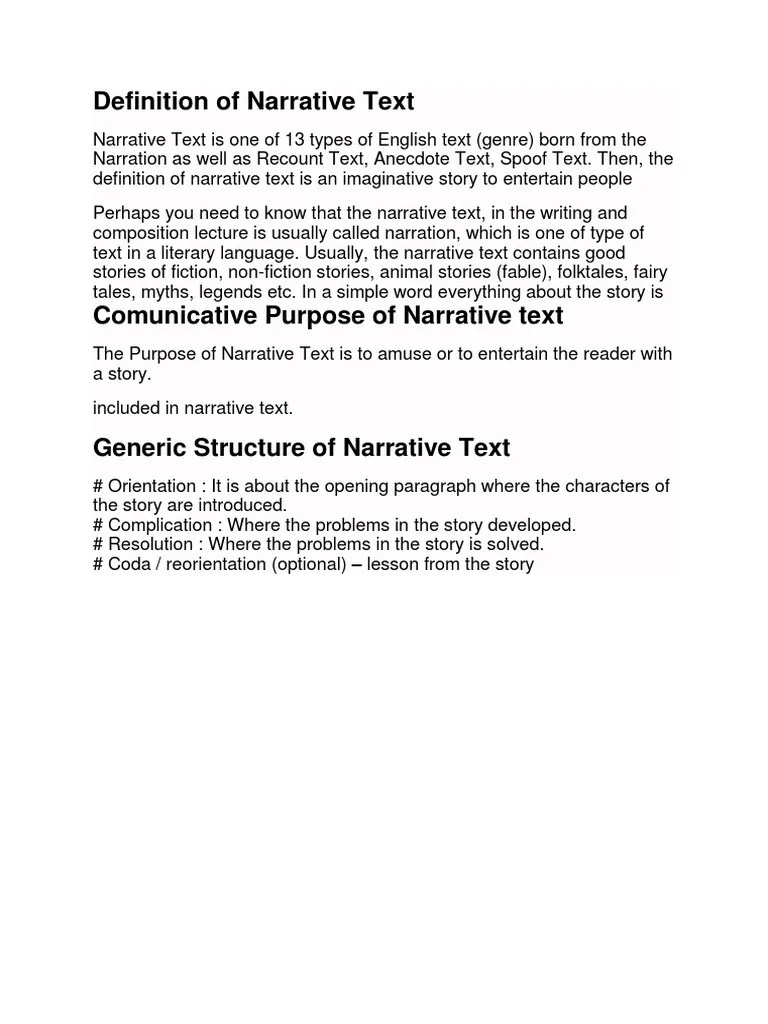 Definition of Narrative Text PDF Narrative Religious Conversion