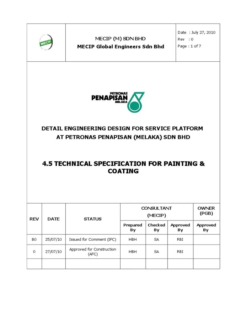 4.5 Technical Specification for Painting & Coating Paint