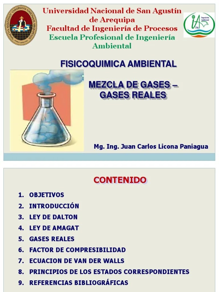 Tema 3_Mezcla de Gases_gases Reales Gases Mole (Unidad)