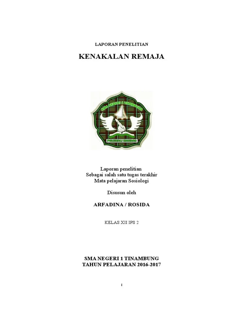 Makalah Kenakalan Remaja | PDF