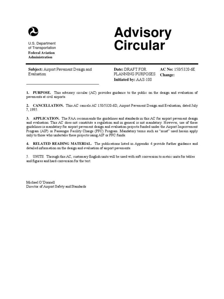 Airport Pavement Design and Evaluation FAA Road Surface Soil