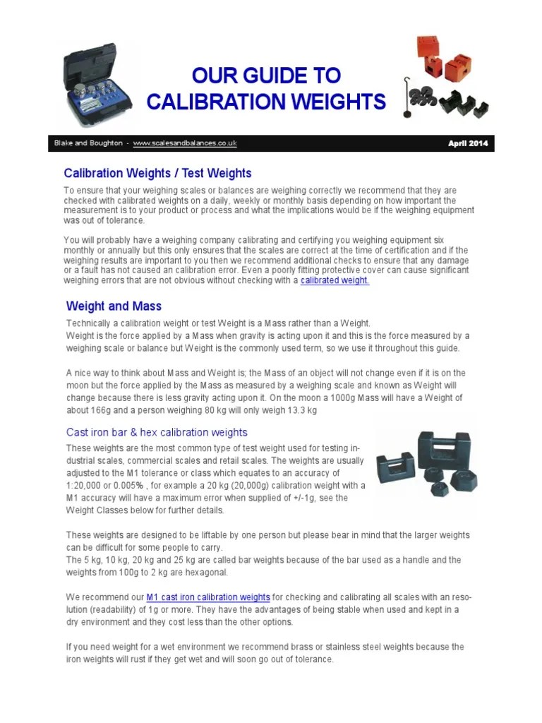 Calibration Weights Weighing Scale Weight