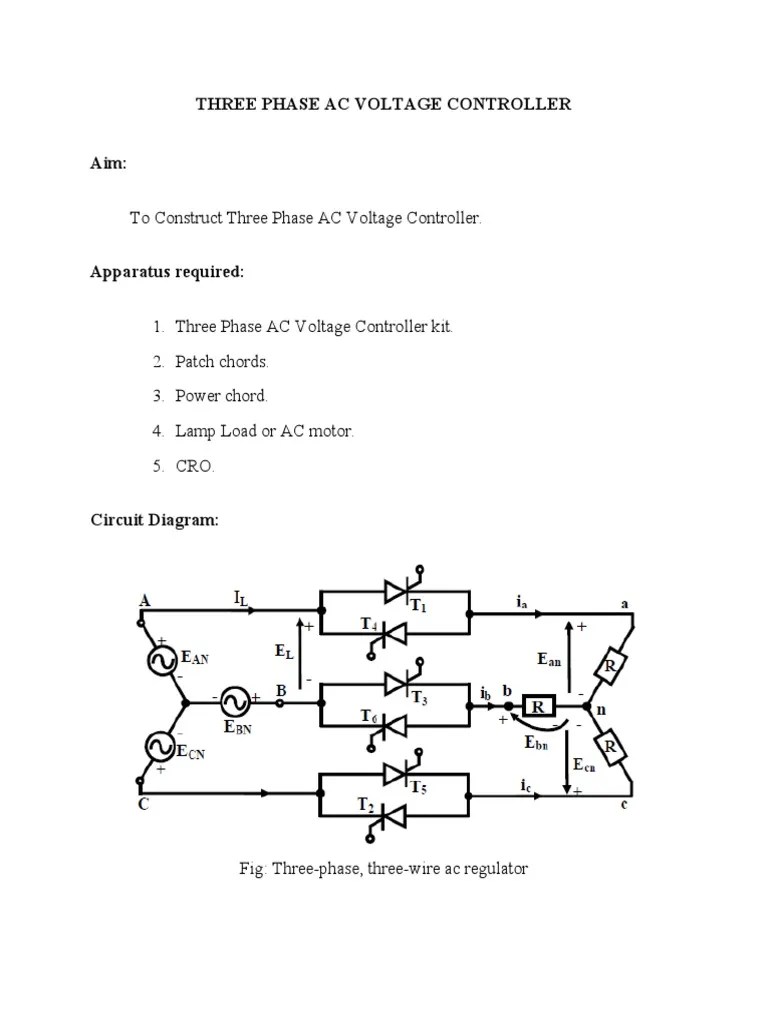 Three Phase Ac Voltage Controller | PDF | Alternating Current