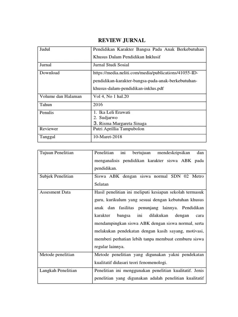 Review Jurnal Psikologi Pendidikan | PDF