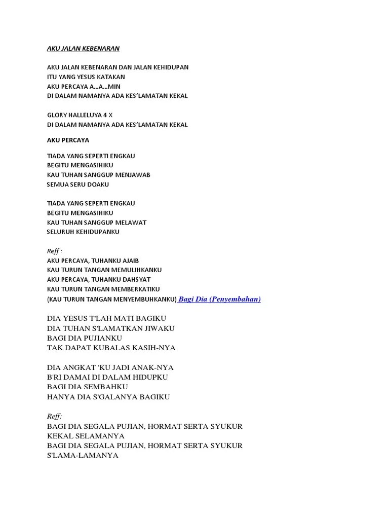 Lagu Rohani Lirik | PDF