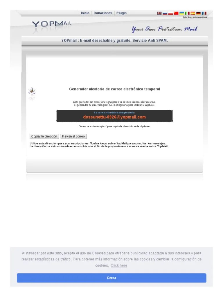 M Yopmail Com Es Email Generator PHP PDF