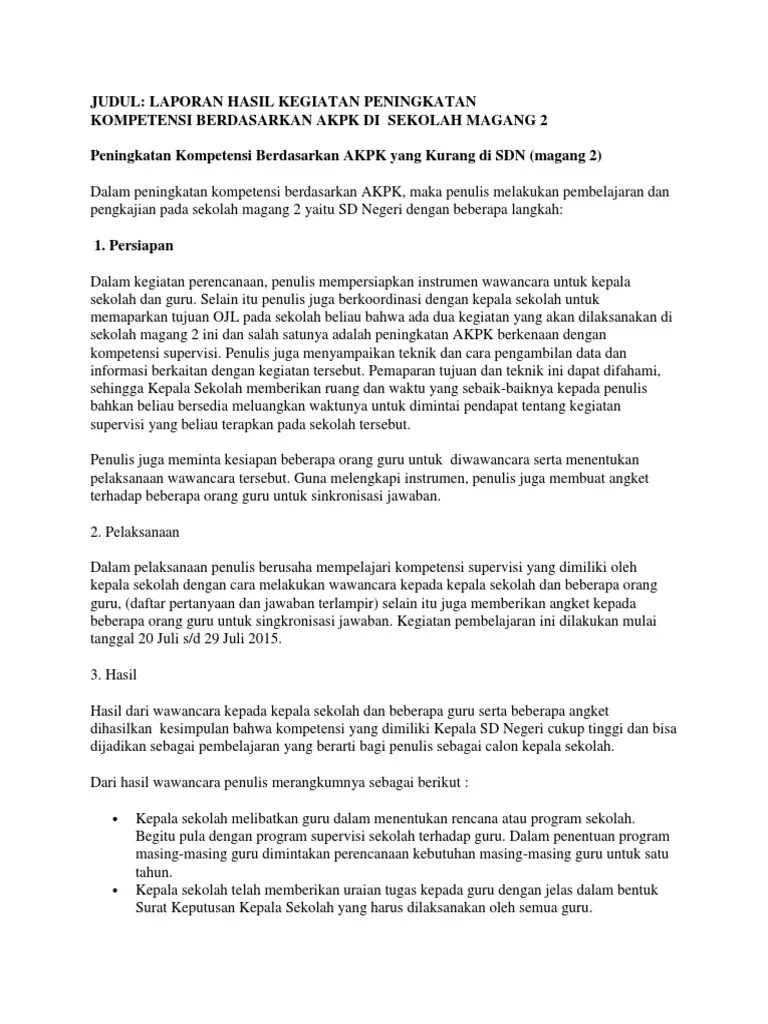 Contoh Wawancara Dengan Guru Tentang Tindak Lanjut Hasil