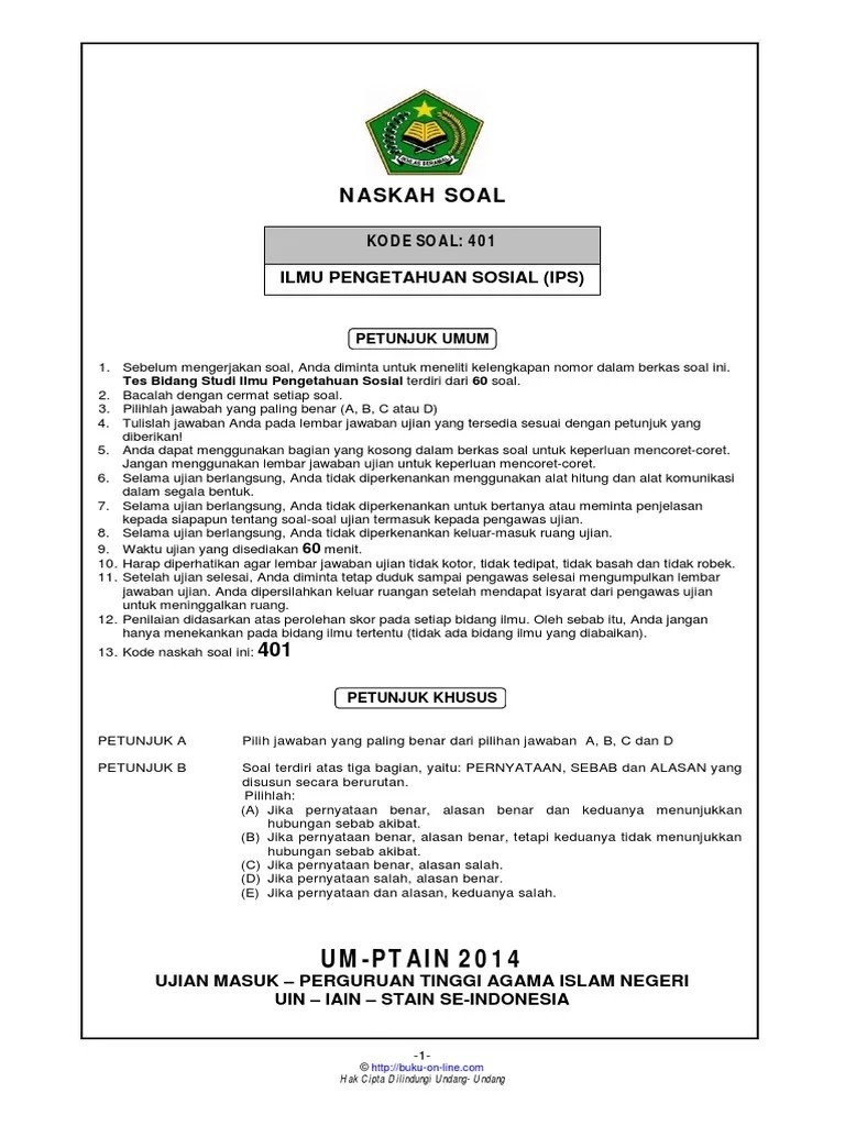 Contoh Soal Um Ptkin Ips 2018 Contoh Soal Terbaru