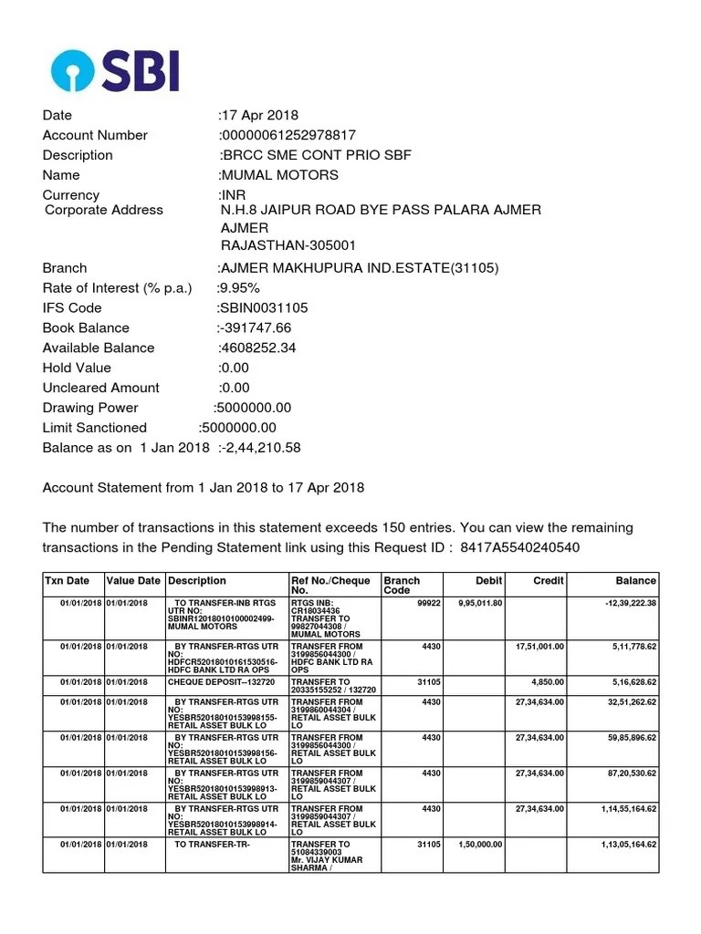 Bank Statment SBI.pdf Debits And Credits Cheque