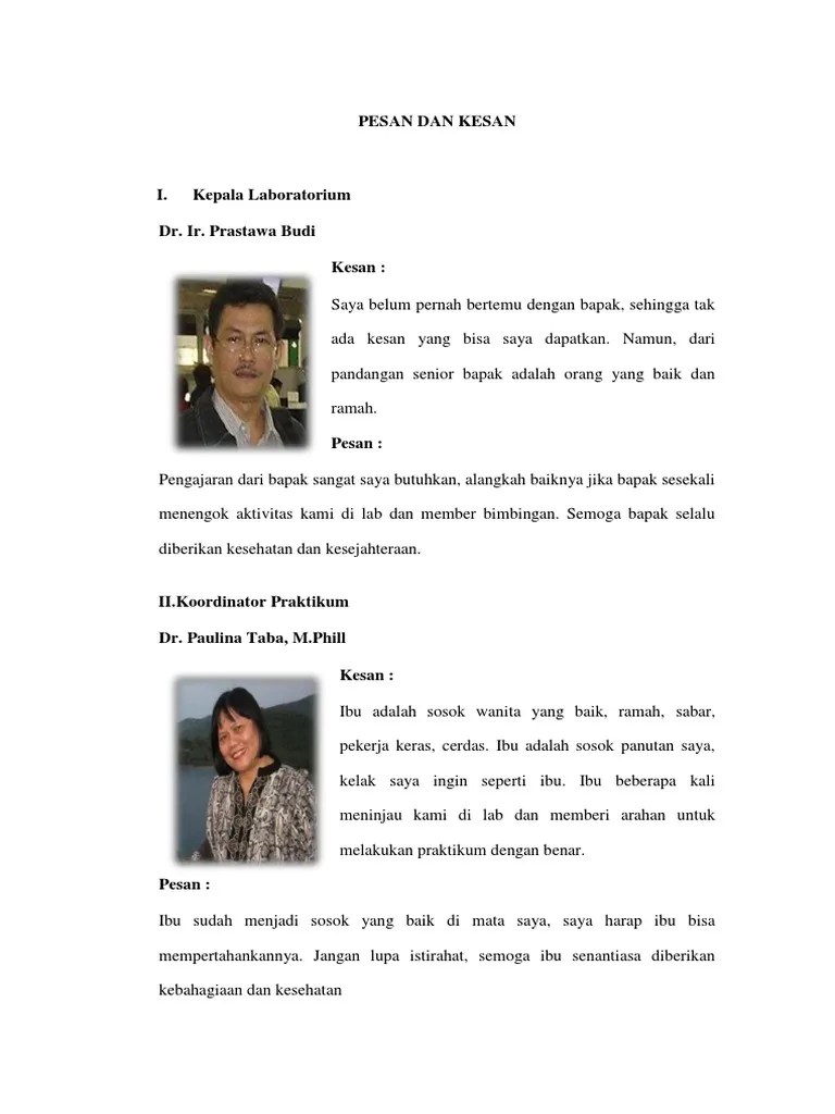 Pesan Dan Kesan | Pdf