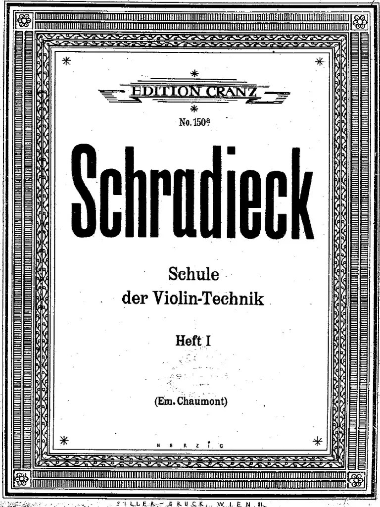 Schradieck, Violin Technique Book 1 Exercises For Promoting Dexterity