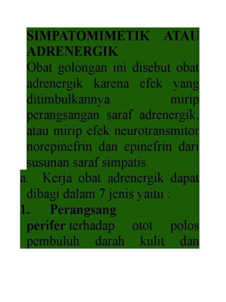 Adrenergik | PDF